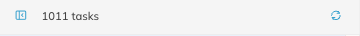 The task list header, with the collapse control, the task count and the refresh control.