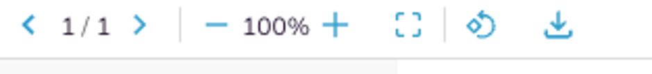 The attachment viewer toolbar