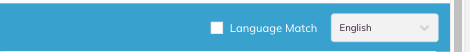 The Language Match control on the Agent Replies group.